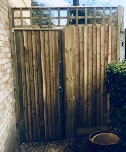 Closeboard gate and fence with trellis, installation by South London Fencing